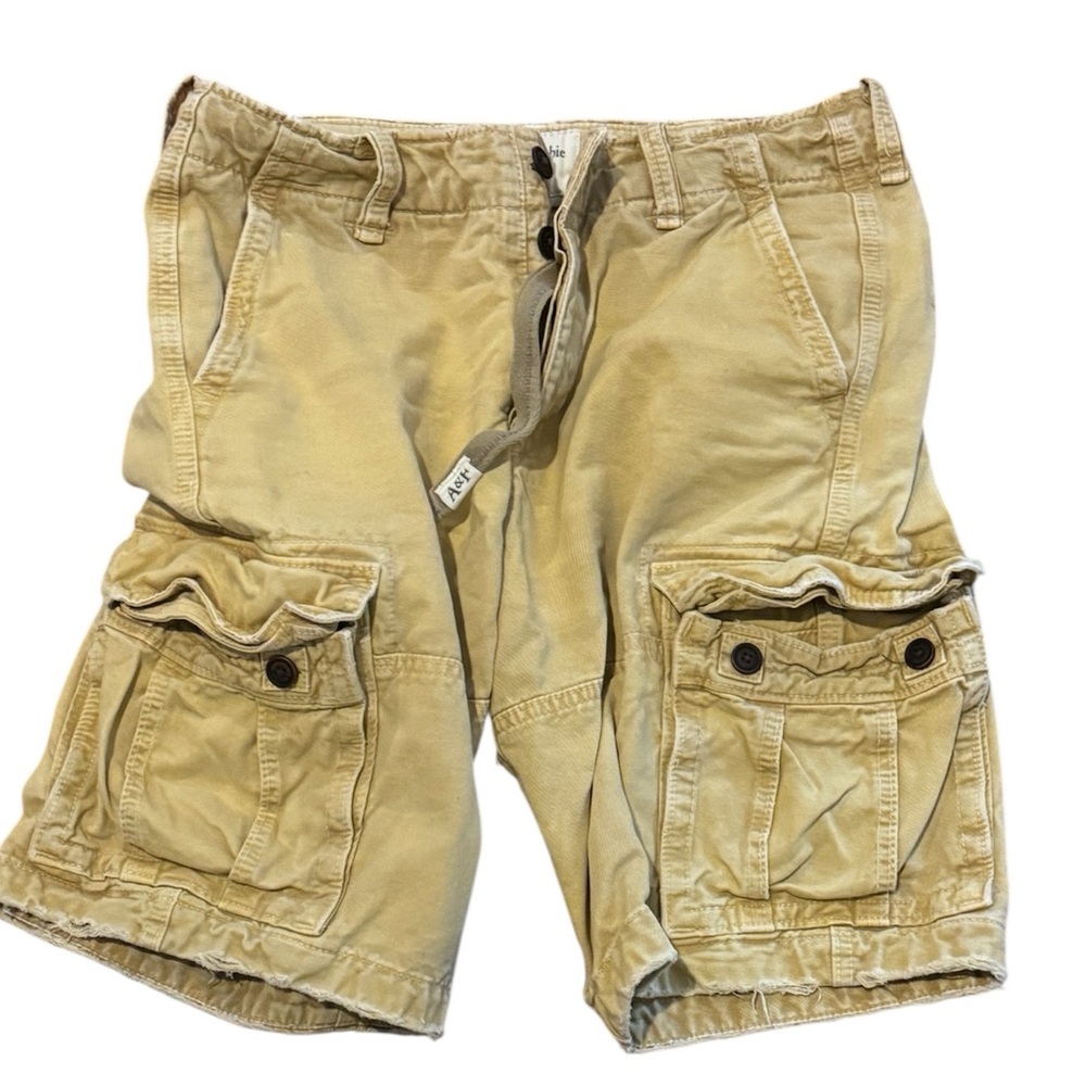 Abercrombie & Fitch Khaki Cargo Shorts, 33